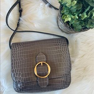 Snake Skin Banana Republic Charcoal Grey Satchel